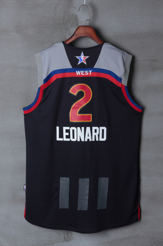 Men San Antonio Spurs #2 Leonard black 2017 NBA All Star jerseys->->NBA Jersey